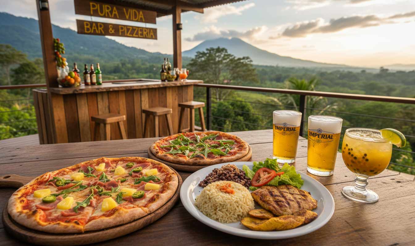 Local cuisine, pizzas & bar